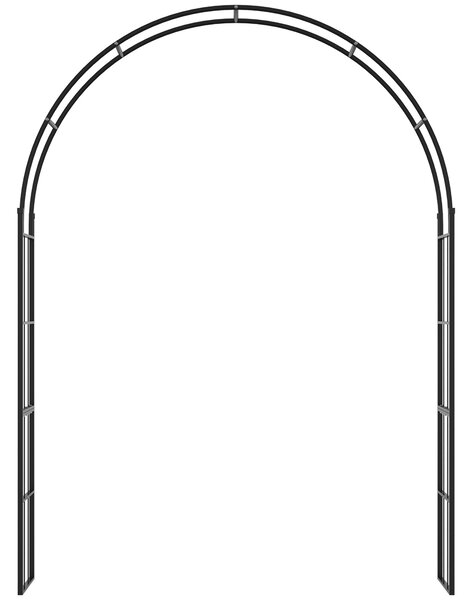 Outsunny Pergolă de Grădină pentru Cățărare Viță de Vie și Plante, 157x40x223 cm, Negru | Aosom Romania
