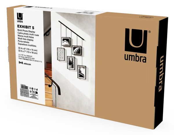 Rame negre de agățat din metal 5 buc 66x69 cm Exhibit – Umbra