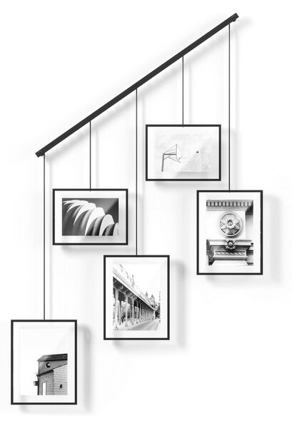 Rame negre de agățat din metal 5 buc 66x69 cm Exhibit – Umbra