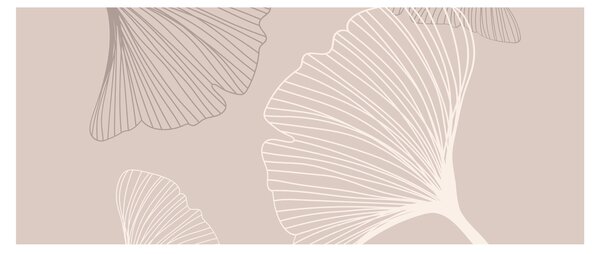Tablou - Frunze bej N⁰6 (120x50 cm)