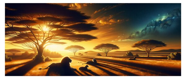 Tablou - Lei odihnindu-se (120x50 cm)