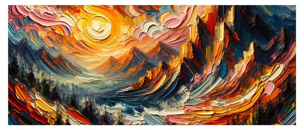 Tablou - Munte acoperit de soare (120x50 cm)