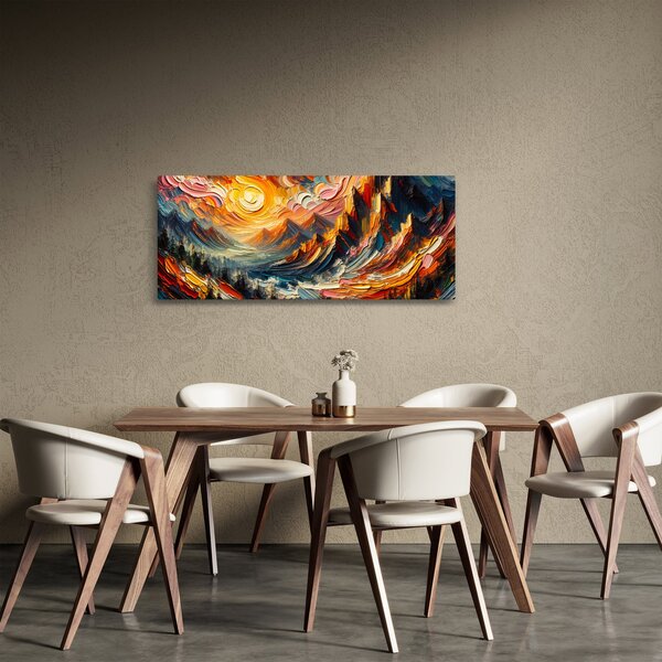 Tablou - Munte acoperit de soare (120x50 cm)