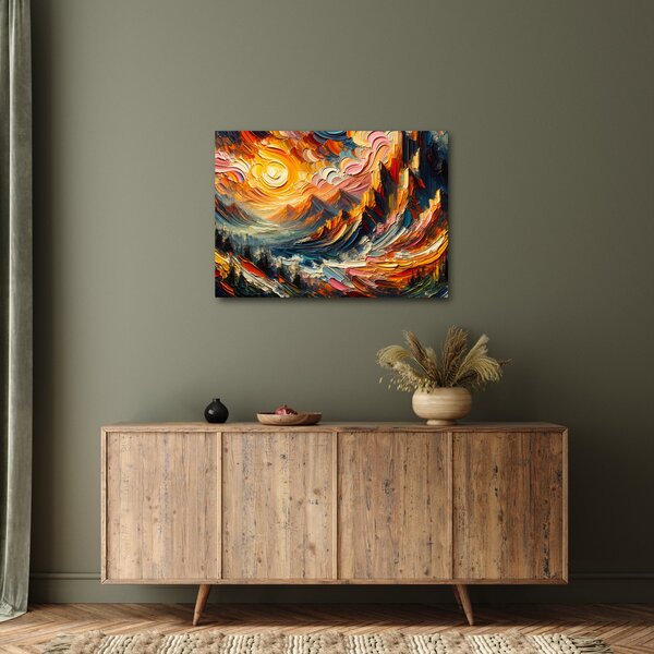 Tablou - Munte acoperit de soare (70x50 cm)