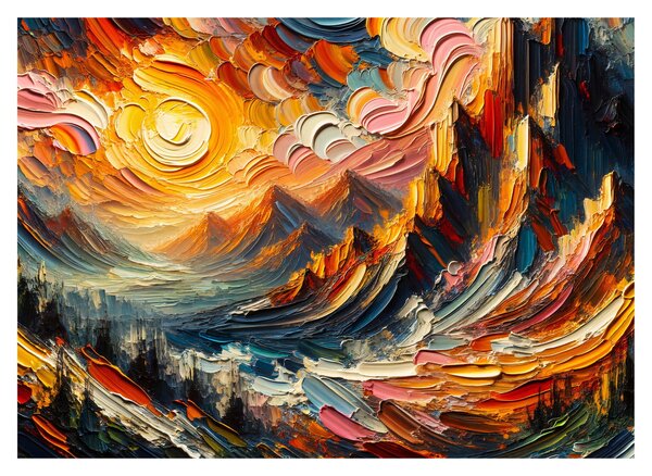 Tablou - Munte acoperit de soare (70x50 cm)