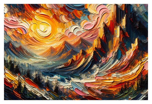 Tablou - Munte acoperit de soare (90x60 cm)