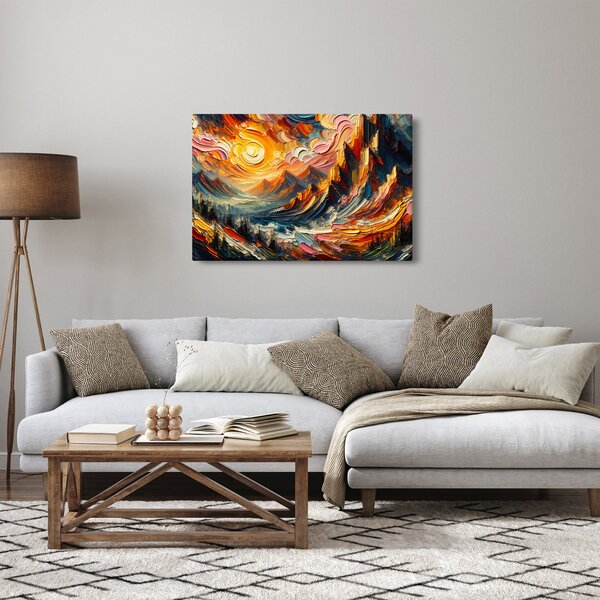 Tablou - Munte acoperit de soare (90x60 cm)