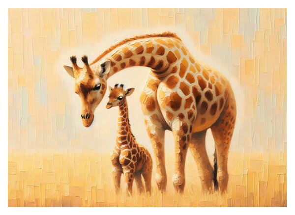 Tablou pe sticlă - Girafe (70x50 cm)