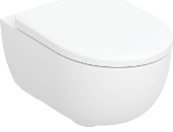 Geberit Selnova Premium vas wc cu capac soft-close agăţat fără margine cu spălare turbionară alb lucios 503.197.00.1