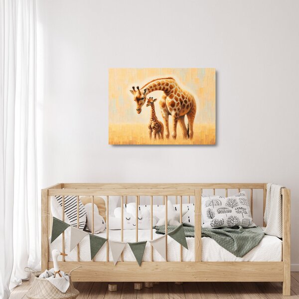Tablou pe sticlă - Girafe (70x50 cm)