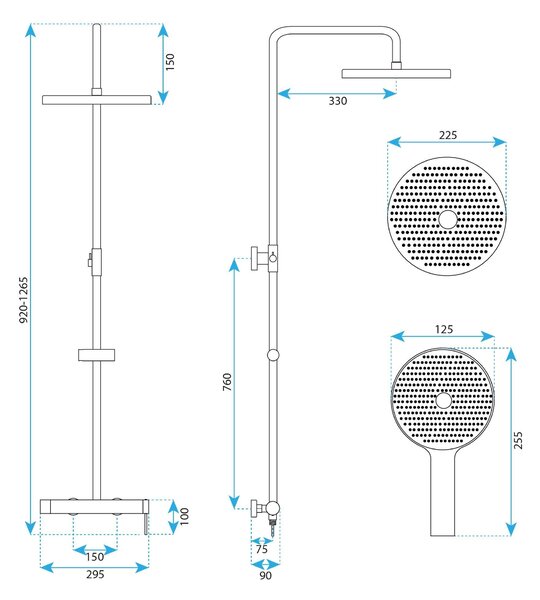 Set dus Rea Rivo Brush Nickel