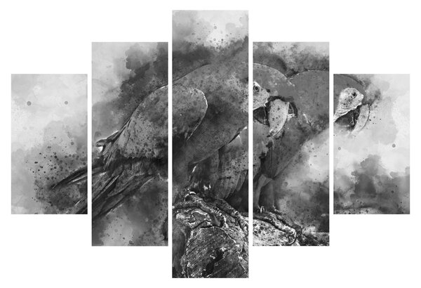 Tablou - Acuarelă papagali (150x105 cm)