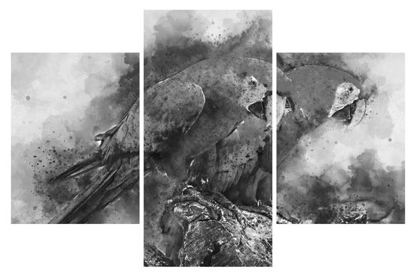 Tablou - Acuarelă papagali (90x60 cm)