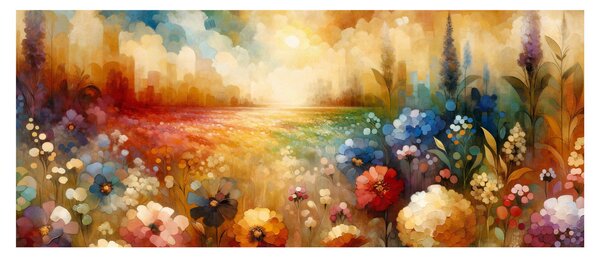 Tablou - Pajiște colorată (120x50 cm)