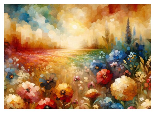 Tablou - Pajiște colorată (70x50 cm)
