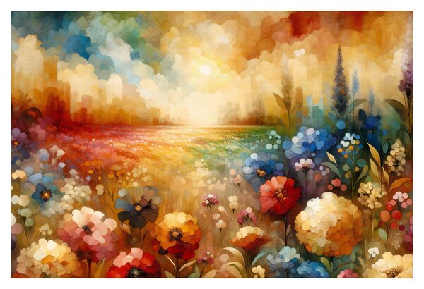 Tablou - Pajiște colorată (90x60 cm)