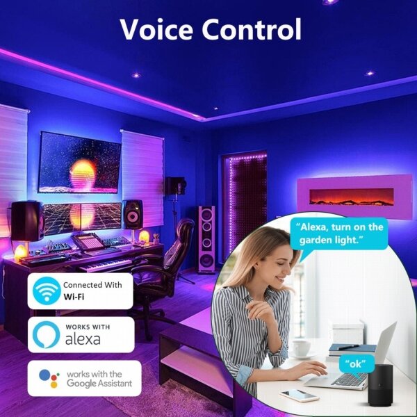 Immax NEO 07776L - Lampă LED RGB reglabilă AMBIENTE LED/12W/230V Wi-Fi Tuya+telecomandă