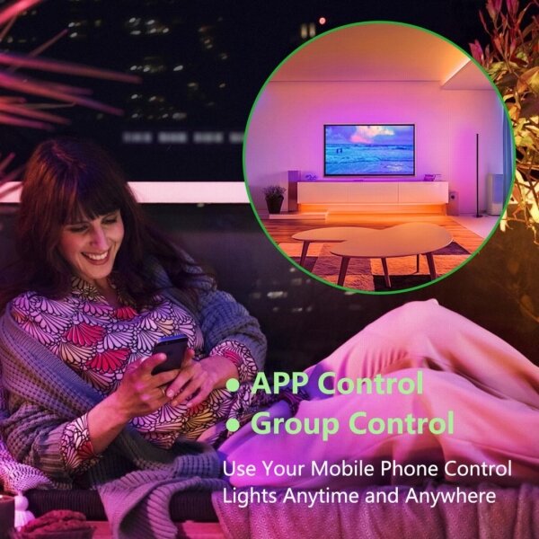 Immax NEO 07776L - Lampă LED RGB reglabilă AMBIENTE LED/12W/230V Wi-Fi Tuya+telecomandă