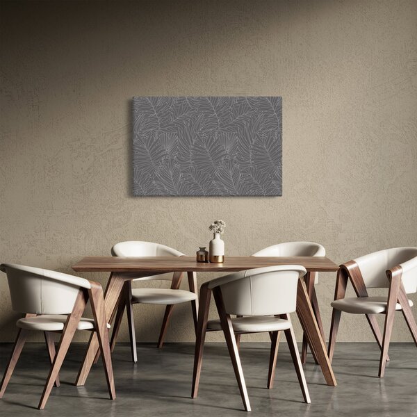 Tablou - Frunze de palmier gri (90x60 cm)