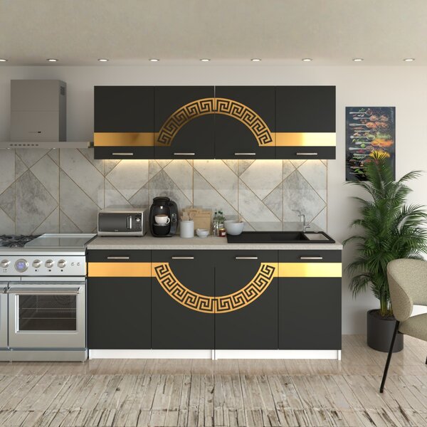 Bucatarie Verona Gri ( Gold ) 180CM LUNGIME
