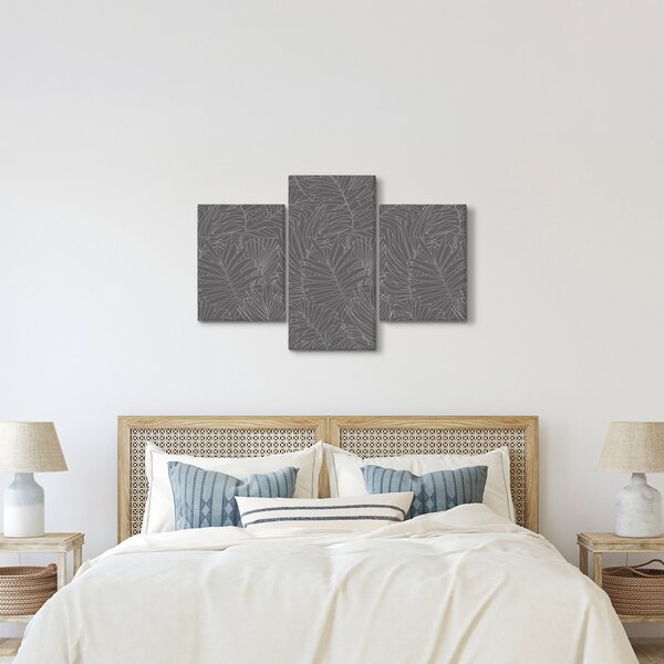 Tablou - Frunze de palmier gri (90x60 cm)