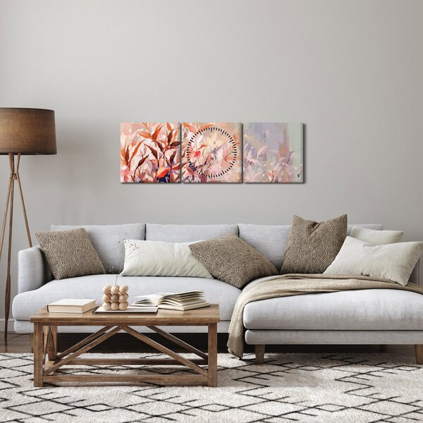 Tablou - Pictura pastel toamnă (cu ceas) (90x30 cm)