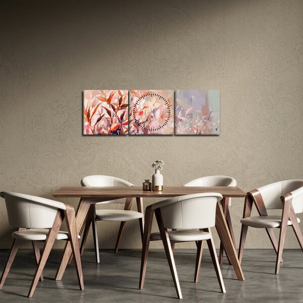 Tablou - Pictura pastel toamnă (cu ceas) (90x30 cm)