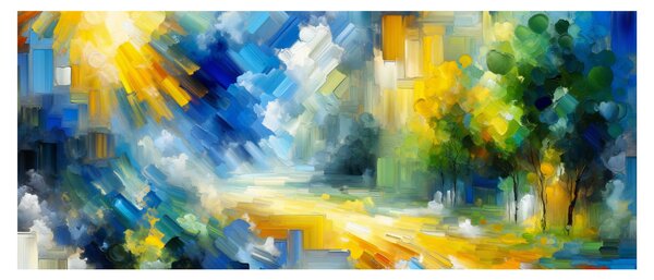Tablou - Zi însorită abstractă (120x50 cm)