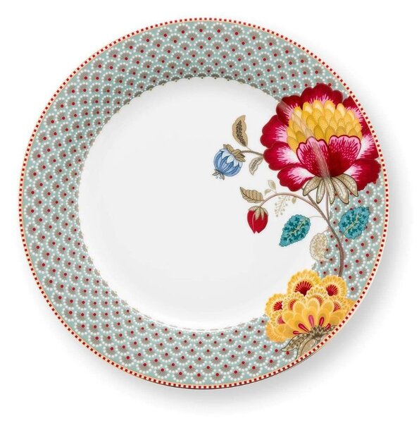 Farfurie din porțelan, Pip Studio, Blue, 26.5 cm, colecția Blooming Tales
