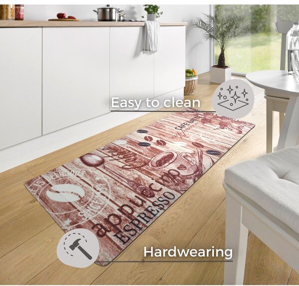 Covor tip traversă de bucătărie Hanse Home Delicious Coffee, 67x180 cm, maro
