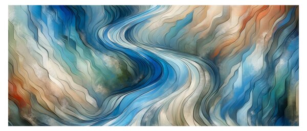 Tablou - Curent abstract (120x50 cm)