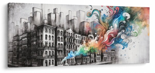 Tablou - Viața industrială (120x50 cm)
