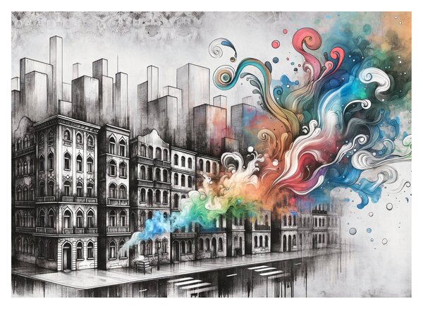 Tablou - Viața industrială (70x50 cm)