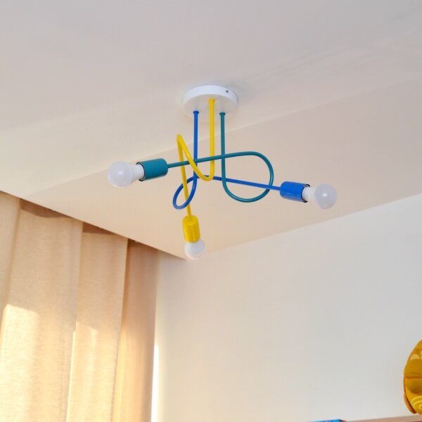 Lustr LED pentru copii OXFORD 3xE27/15W/230V montat pe tavan