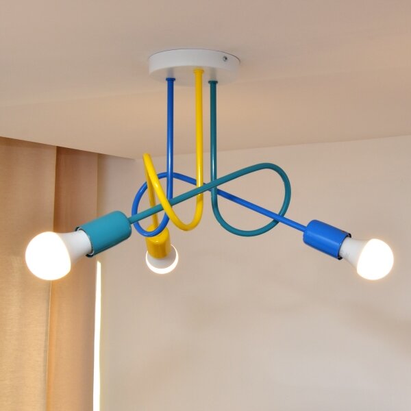 Lustr LED pentru copii OXFORD 3xE27/15W/230V montat pe tavan