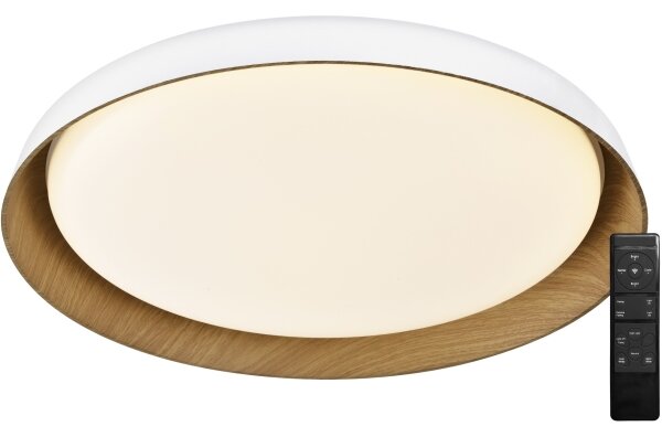 Plafonieră LED dimabilă Top Light SATELLITE LED/48W/230V 3000-6500K alb/maro + telecomandă