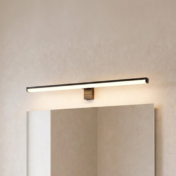 Trio Lighting Aplică de perete LED Lino, negru mat/alb, Negru, Baie, Metal, Modern