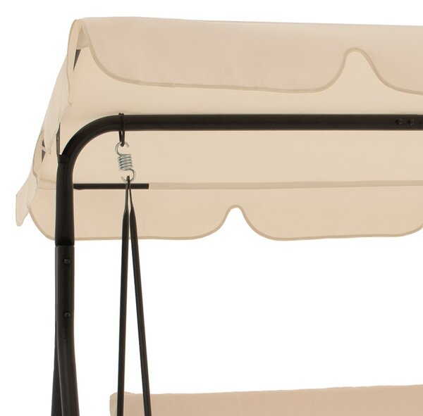 Balansoar de Gradina Model Globo, Bej/Negru, 170x110x153 cm