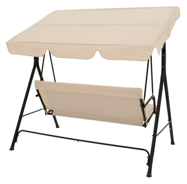 Balansoar de Gradina Model Globo, Bej/Negru, 170x110x153 cm