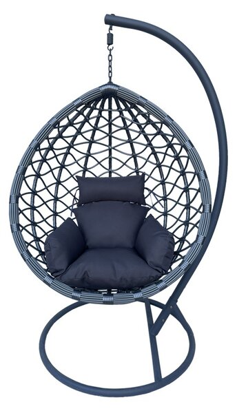 Balansoar de Gradina Model Lyere, Gri, 120x108x195 cm