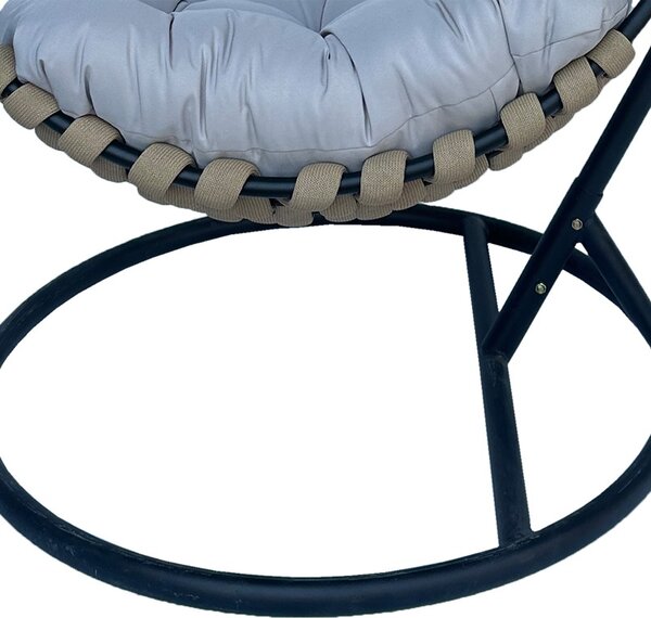 Balansoar de Gradina Model Makito, Bej/Gri, 100x105x195 cm