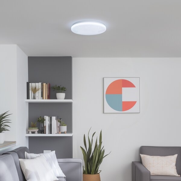 Brilagi - Corp de iluminat LED dimabil SMART STARS, 24W, 230V, Wi-Fi Tuya + telecomandă