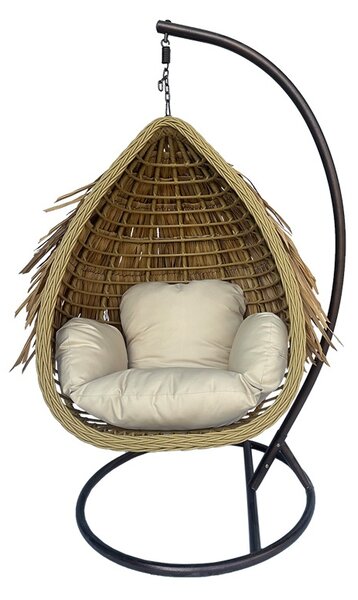 Balansoar de Gradina Model Varur, Natural/Maro , 120x105x195 cm