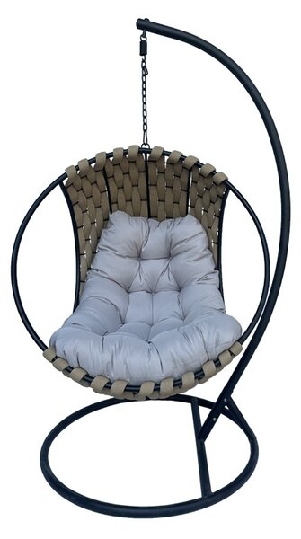 Balansoar de Gradina Model Makito, Bej/Gri, 100x105x195 cm