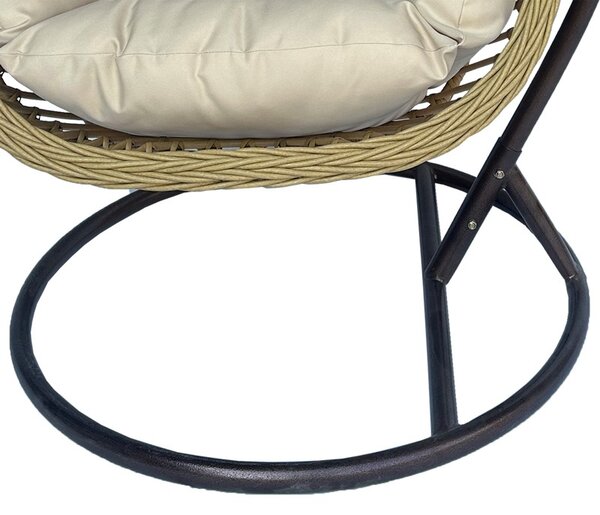 Balansoar de Gradina Model Varur, Natural/Maro , 120x105x195 cm