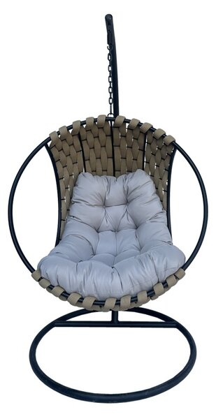Balansoar de Gradina Model Makito, Bej/Gri, 100x105x195 cm