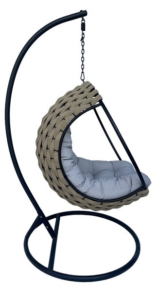 Balansoar de Gradina Model Makito, Bej/Gri, 100x105x195 cm
