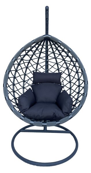 Balansoar de Gradina Model Lyere, Gri, 120x108x195 cm