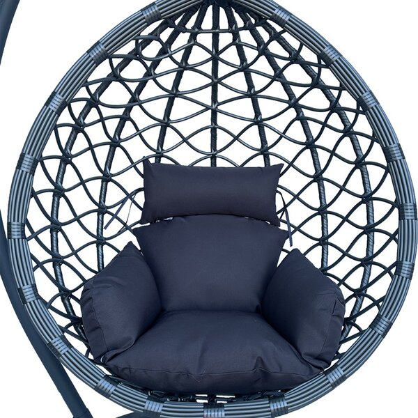 Balansoar de Gradina Model Lyere, Gri, 120x108x195 cm