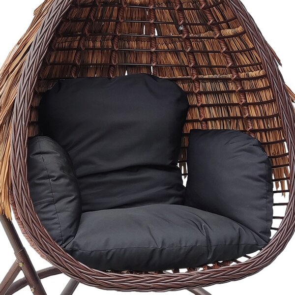 Balansoar de Gradina Model Varur, Maro/Negru, 120x105x195 cm